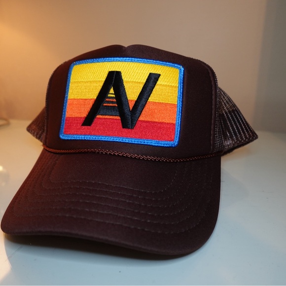 Aviator Nation - Logo Rainbow Vintage Brown Trucker Hat - Picture 4 of 8